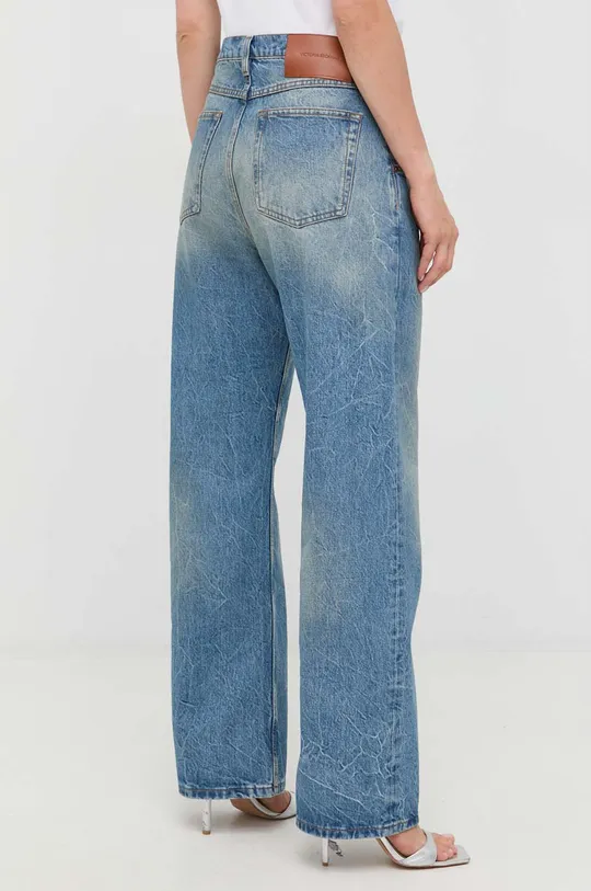 Victoria Beckham jeansy Materiał zasadniczy: 100 % Bawełna, Inne materiały: 100 % Skóra naturalna, Podszewka kieszeni: 65 % Poliester, 35 % Bawełna, Guziki: 100 % Mosiądz