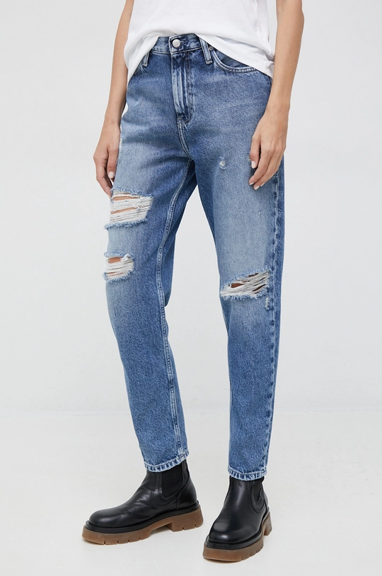 μπλε Τζιν παντελόνι Calvin Klein Jeans Mom Jean Γυναικεία