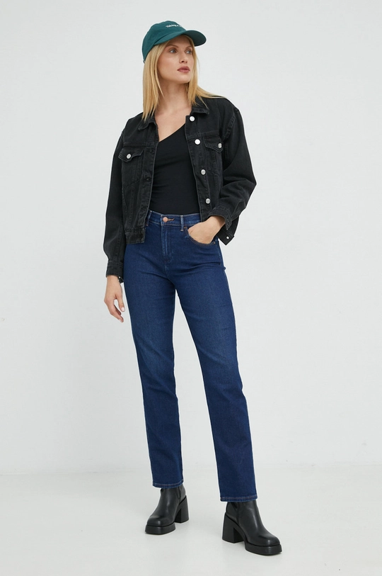 Wrangler jeansy Straight Dream Blue granatowy