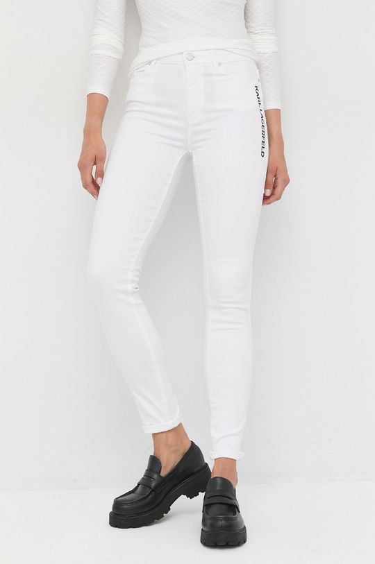 biały Karl Lagerfeld jeansy Damski