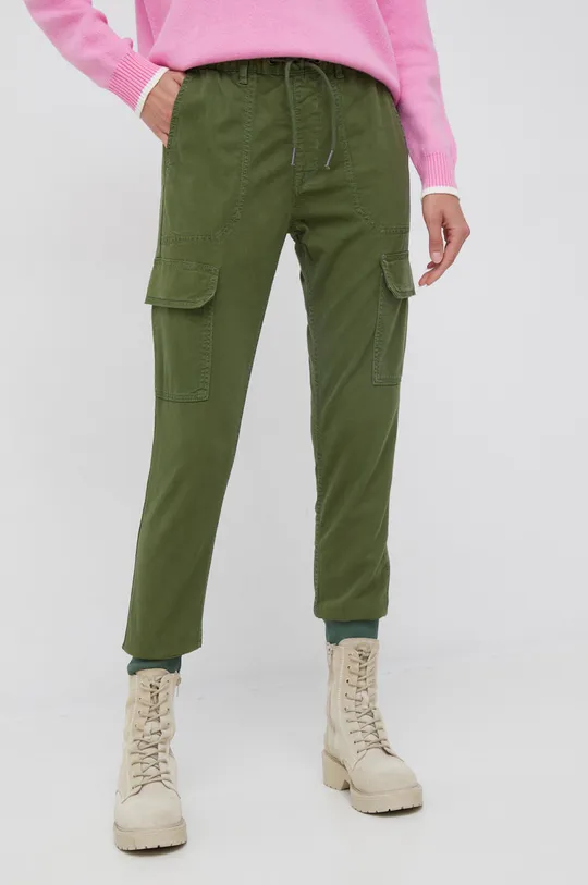 zielony Pepe Jeans spodnie Damski