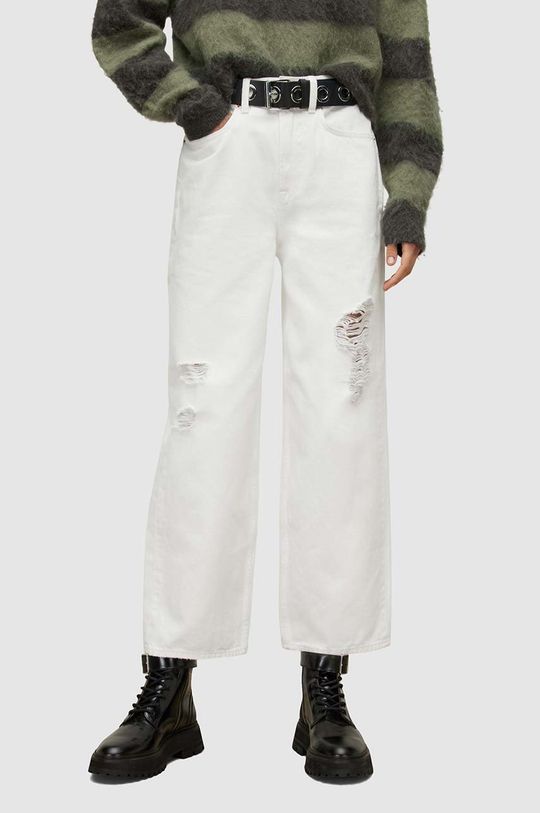 biały AllSaints jeansy Damski