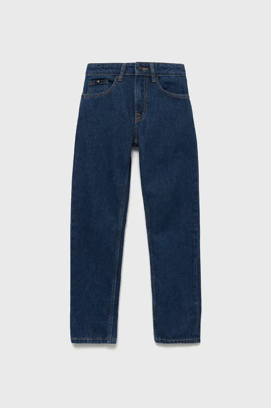 granatowy Calvin Klein Jeans jeansy dziecięce Dziewczęcy