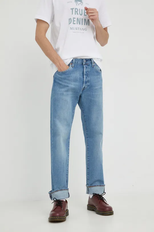 niebieski Levi's jeansy 501 ORIGINAL Męski