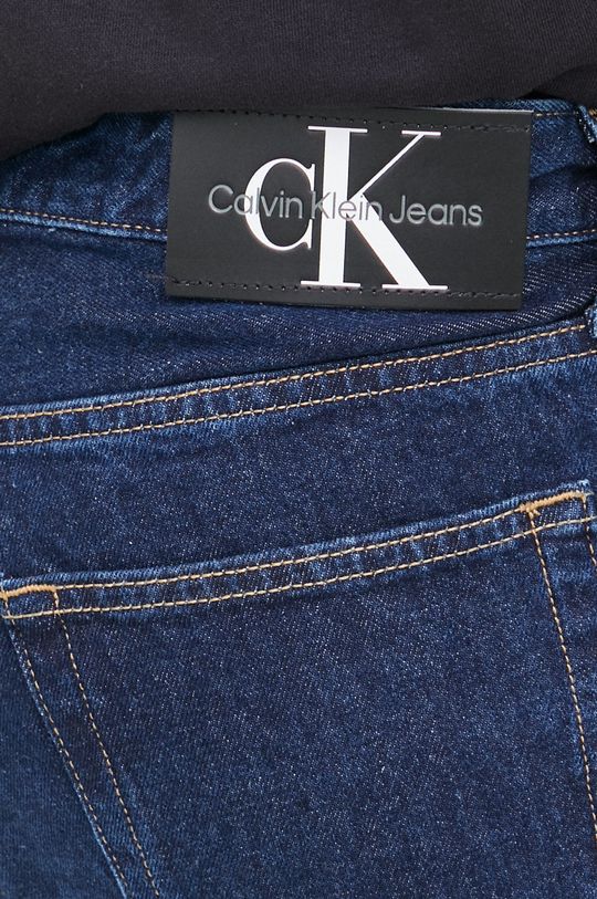 granatowy Calvin Klein Jeans jeansy bawełniane