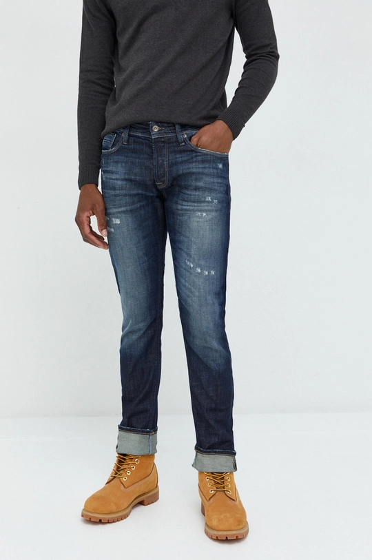 granatowy Jack & Jones jeansy Męski