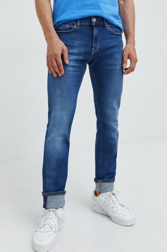 stalowy niebieski Tommy Jeans jeansy Męski