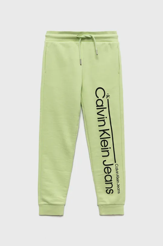 zelena Otroške trenirka hlače Calvin Klein Jeans Fantovski