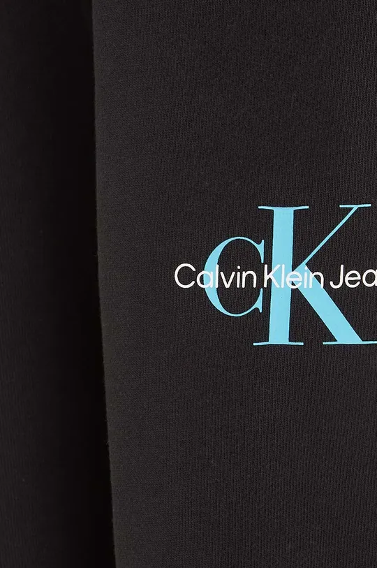 czarny Calvin Klein Jeans spodnie dresowe bawełniane dziecięce IU0IU00285.9BYY