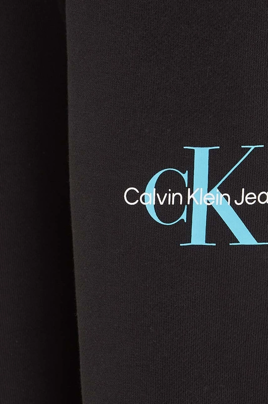 crna Dječji pamućni dio trenirke Calvin Klein Jeans