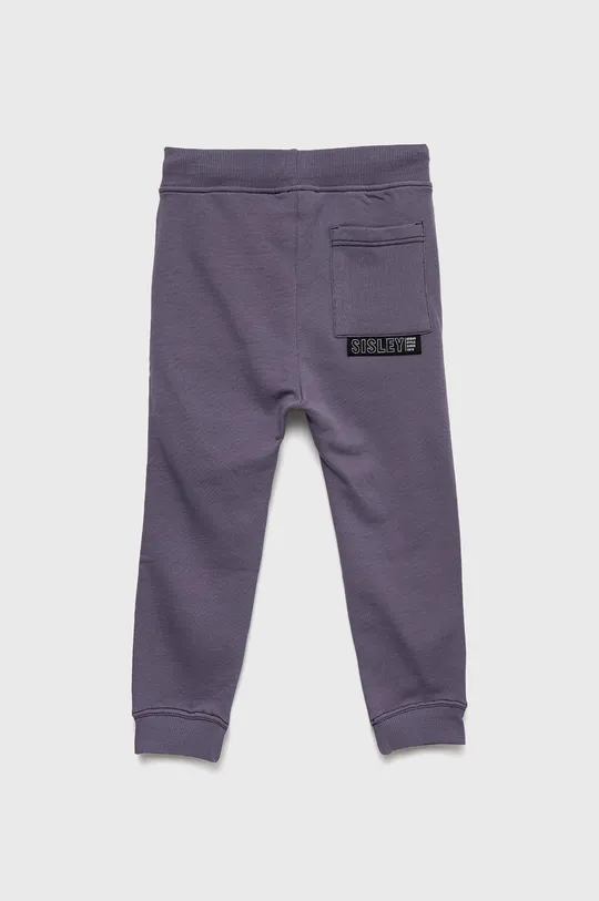 Дитячі бавовняні штани Sisley фіолетовий