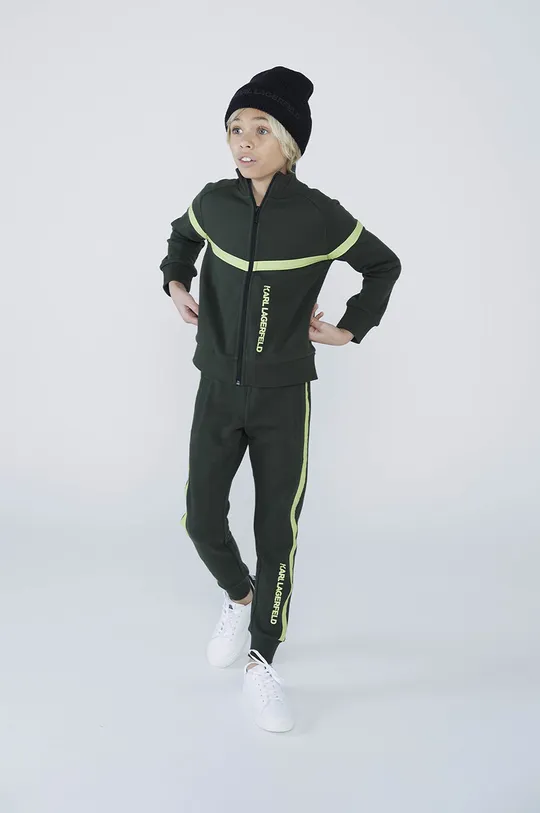 зелений Дитячі спортивні штани Karl Lagerfeld Для хлопчиків