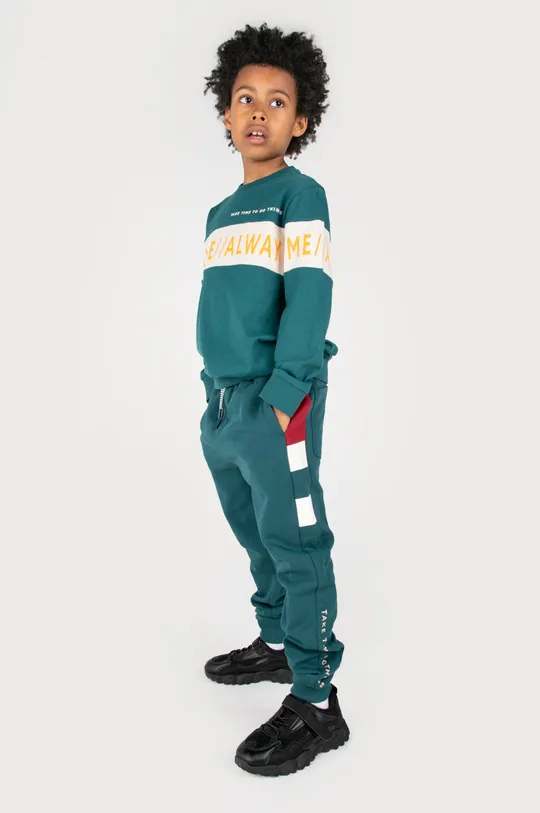 πράσινο Παιδικό βαμβακερό παντελόνι Coccodrillo Για αγόρια