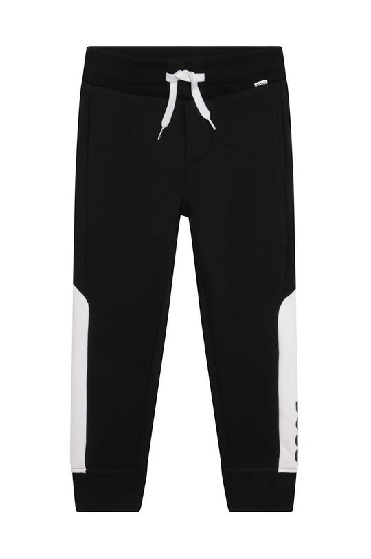 negru BOSS pantaloni de trening pentru copii De băieți