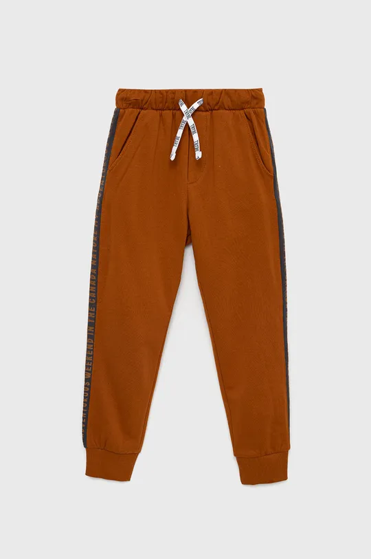 brązowy Birba&Trybeyond spodnie dresowe bawełniane dziecięce Chłopięcy