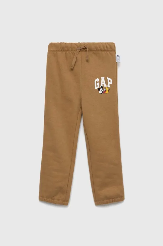 brązowy GAP spodnie dresowe dziecięce x Disney Chłopięcy