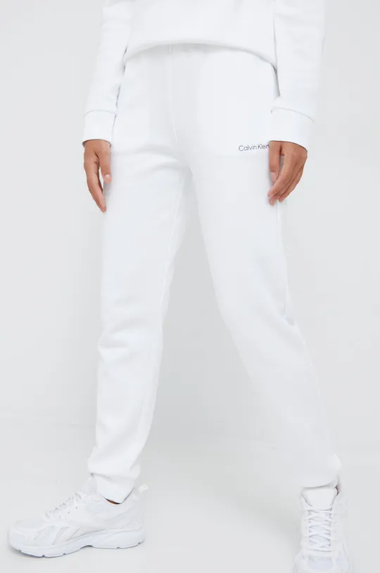 λευκό Παντελόνι φόρμας Calvin Klein Γυναικεία
