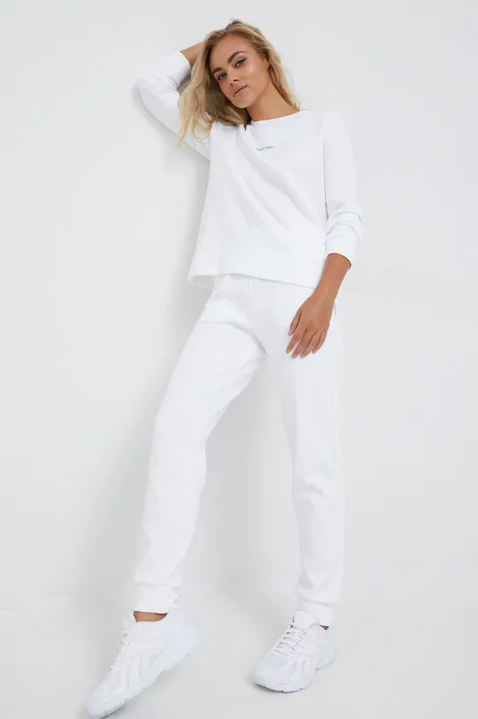 Παντελόνι φόρμας Calvin Klein λευκό