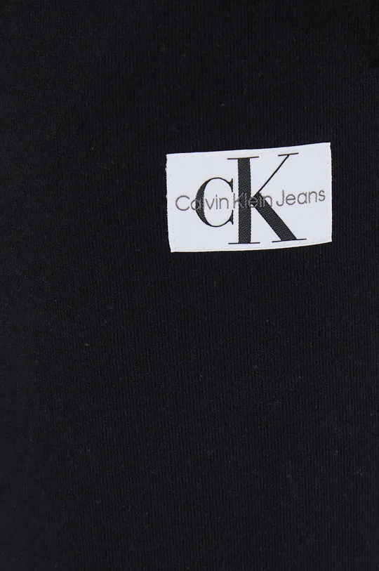 czarny Calvin Klein Jeans spodnie dresowe bawełniane