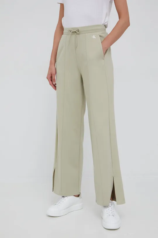 zielony Calvin Klein Jeans spodnie dresowe J20J219645.9BYY Damski