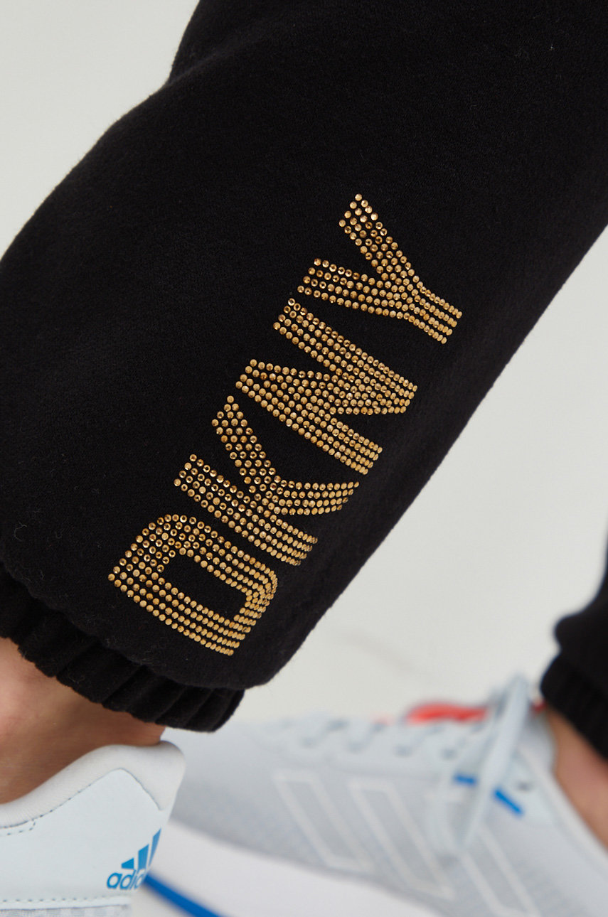 czarny Dkny spodnie dresowe