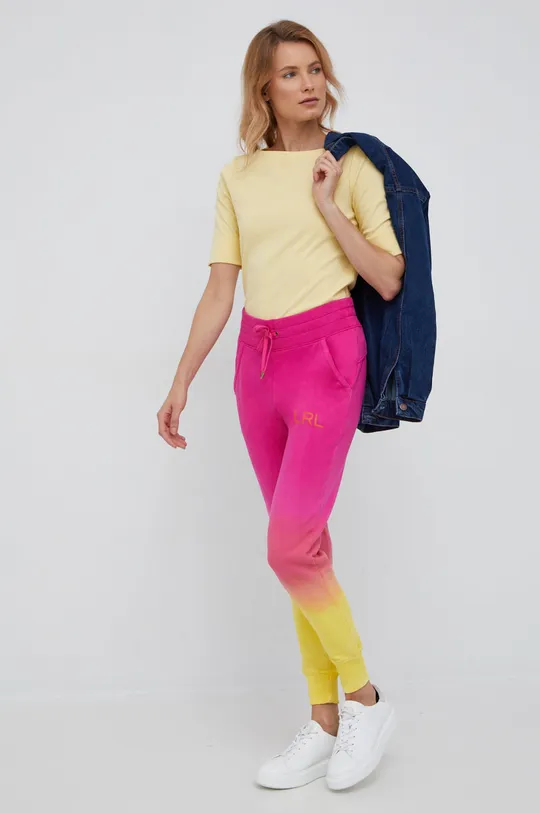 Lauren Ralph Lauren spodnie dresowe bawełniane 200871944001 multicolor