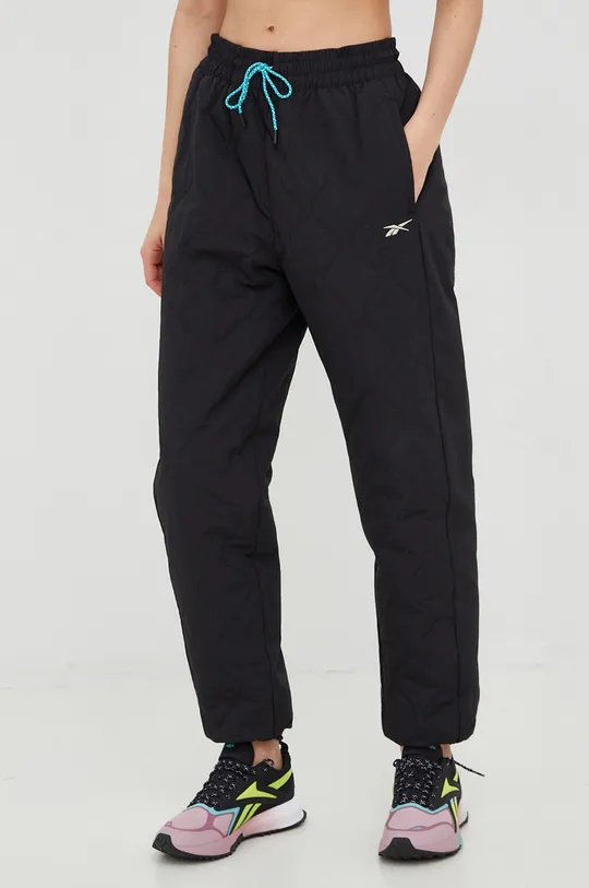 črna Športne hlače Reebok Thermowarm + Graphene Ženski