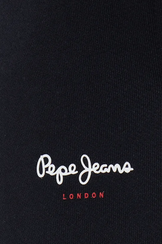 czarny Pepe Jeans spodnie dresowe bawełniane