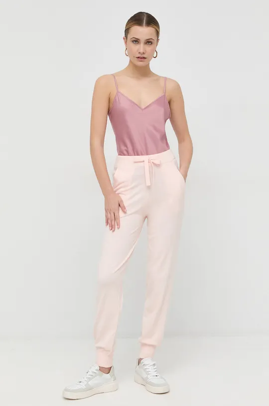 Παντελόνι φόρμας Max Mara Leisure ροζ