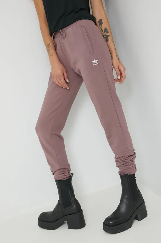 fioletowy adidas Originals spodnie dresowe Damski