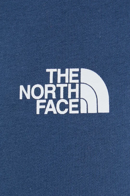 niebieski The North Face spodnie dresowe bawełniane
