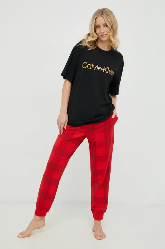 Παντελόνι πιτζάμας Calvin Klein Underwear κόκκινο