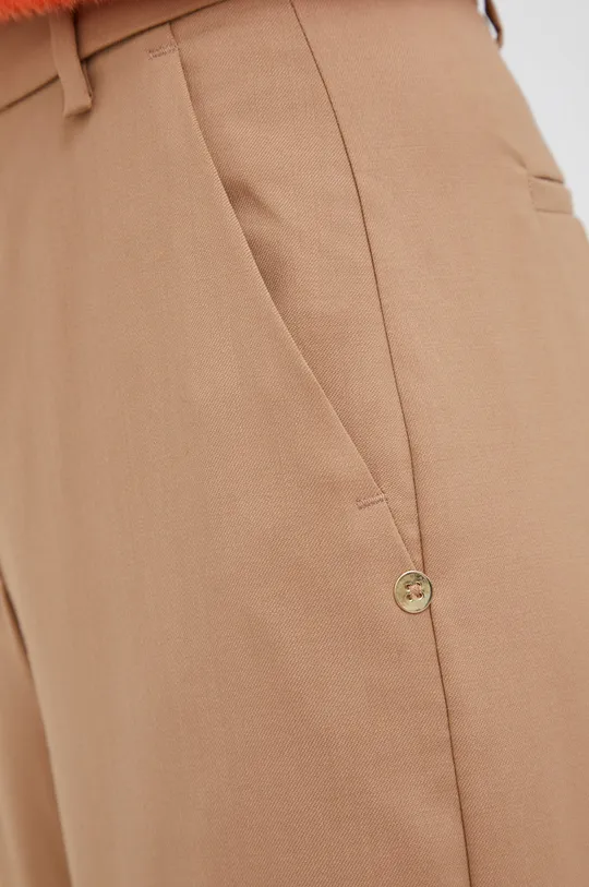 brązowy Pennyblack spodnie wełniane Olimpia