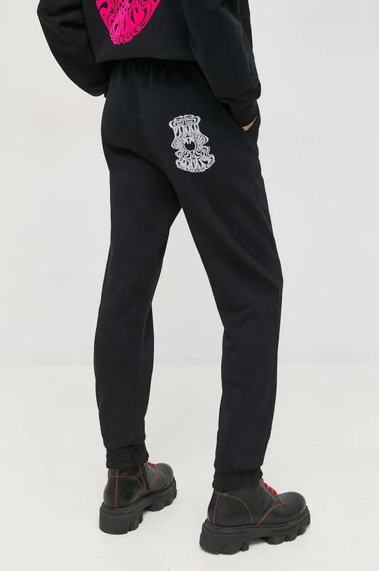 czarny Pinko spodnie dresowe bawełniane Damski