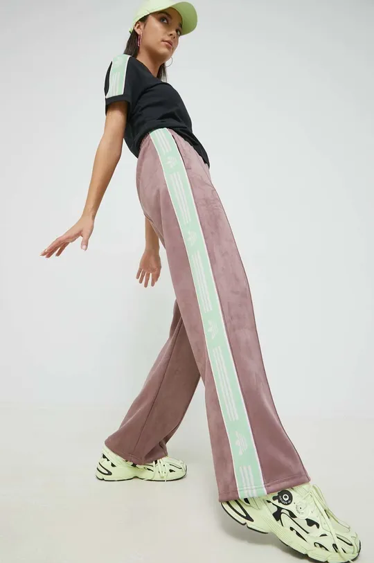 fioletowy adidas Originals spodnie dresowe Damski