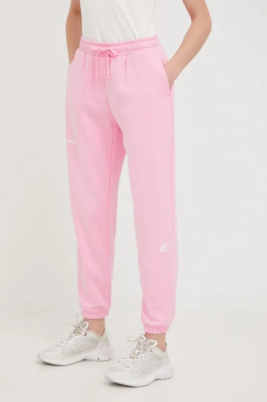 różowy New Balance spodnie dresowe Damski
