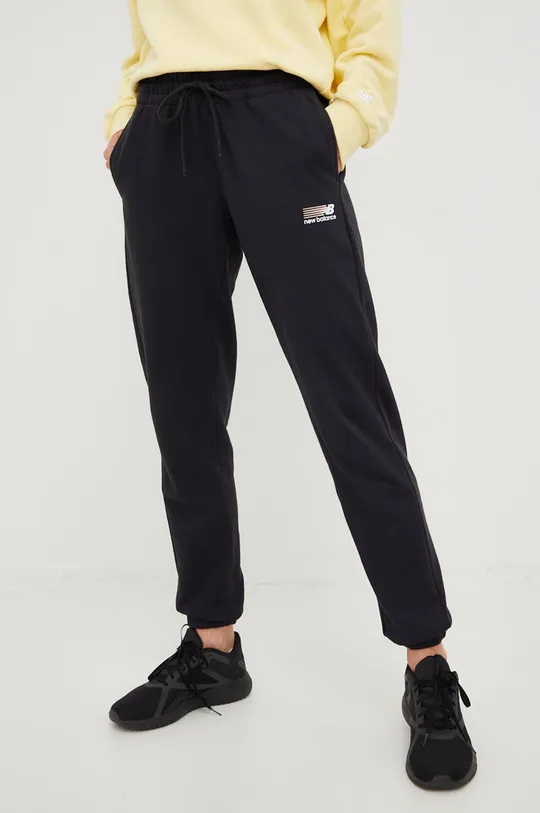czarny New Balance spodnie dresowe Damski