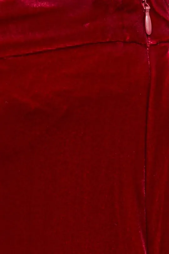 bordowy Luisa Spagnoli spodnie z domieszką jedwabiu Omologo