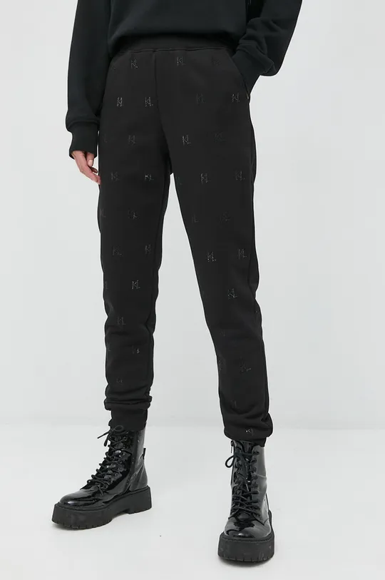 Παντελόνι φόρμας Karl Lagerfeld μαύρο