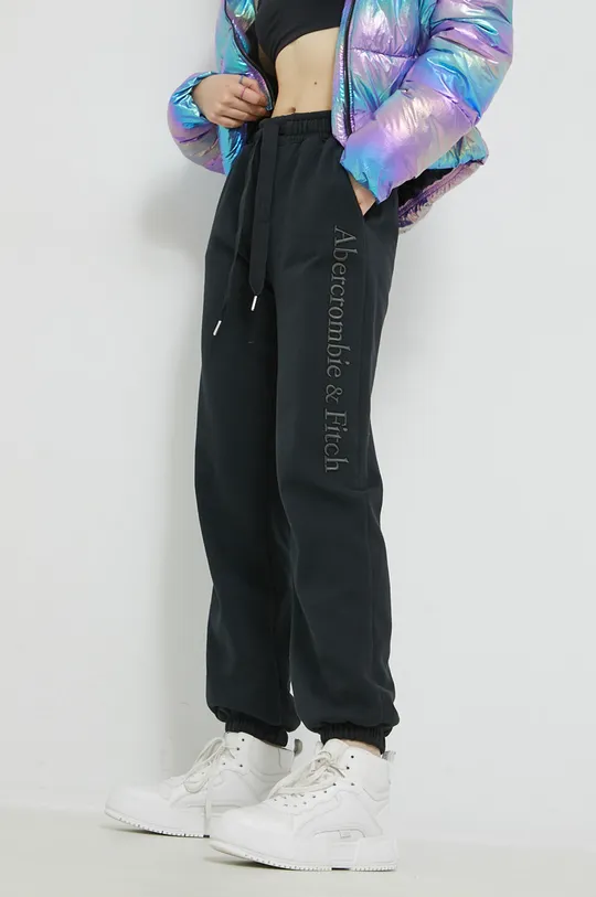 czarny Abercrombie & Fitch spodnie dresowe Damski