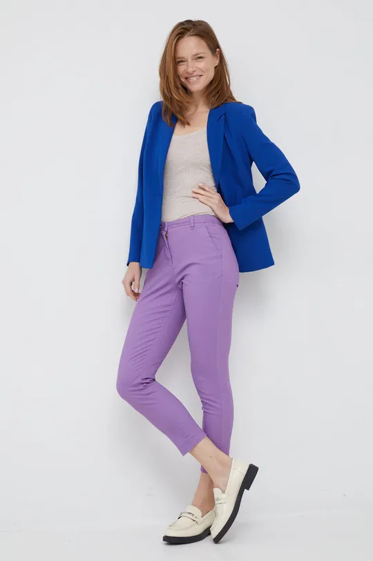 Sisley spodnie fioletowy