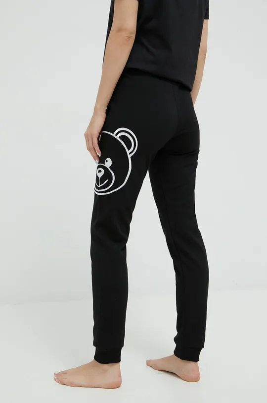 Βαμβακερό παντελόνι Moschino Underwear μαύρο