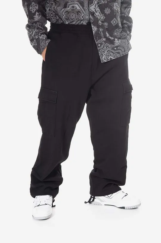 μαύρο Βαμβακερό παντελόνι Carhartt WIP Wade Sweat Pant Γυναικεία