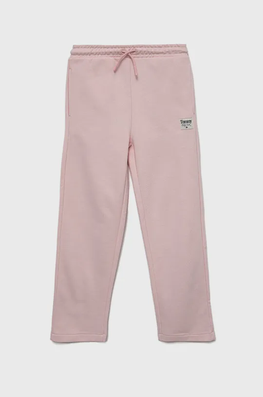 розовый Детские хлопковые штаны Tommy Hilfiger Для девочек