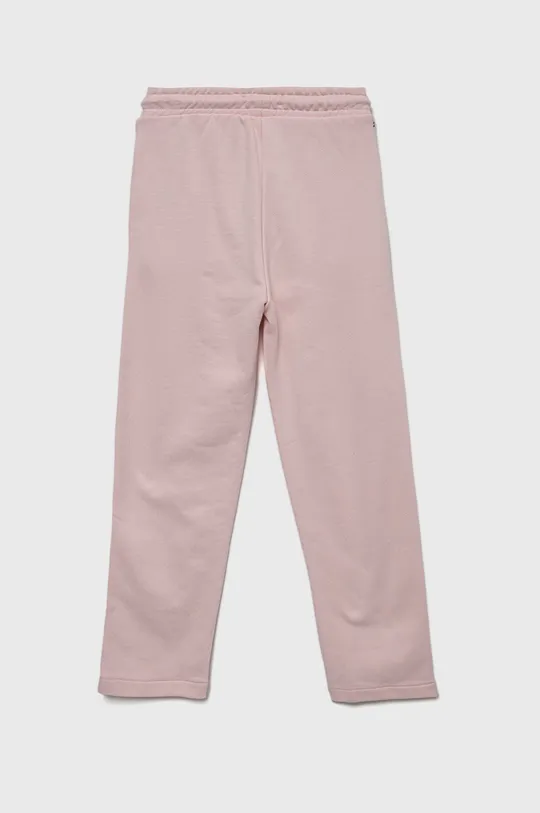 Παιδικό βαμβακερό παντελόνι Tommy Hilfiger ροζ