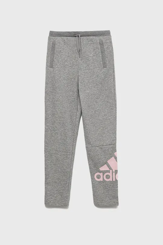 сірий Дитячі спортивні штани adidas Для дівчаток