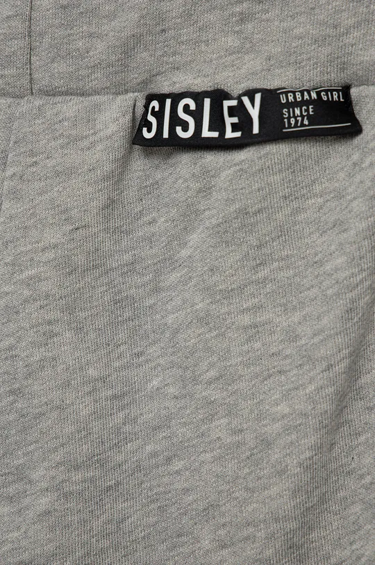 szary Sisley spodnie dresowe bawełniane dziecięce
