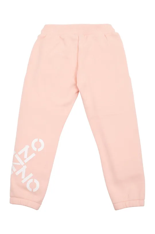 Дитячі бавовняні штани Kenzo Kids рожевий