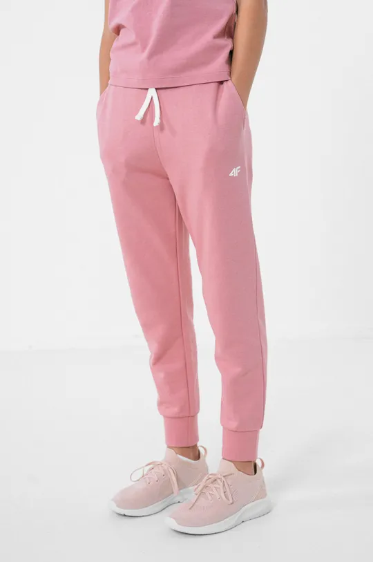 4F spodnie dresowe dziecięce różowy