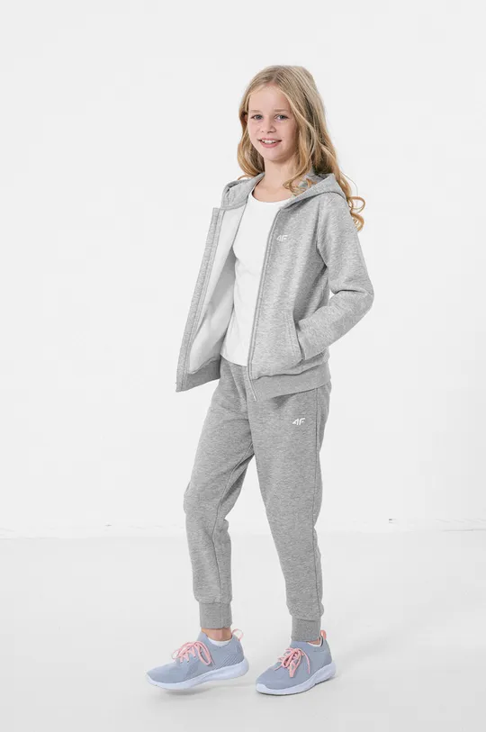 сірий Дитячі спортивні штани 4F Для дівчаток